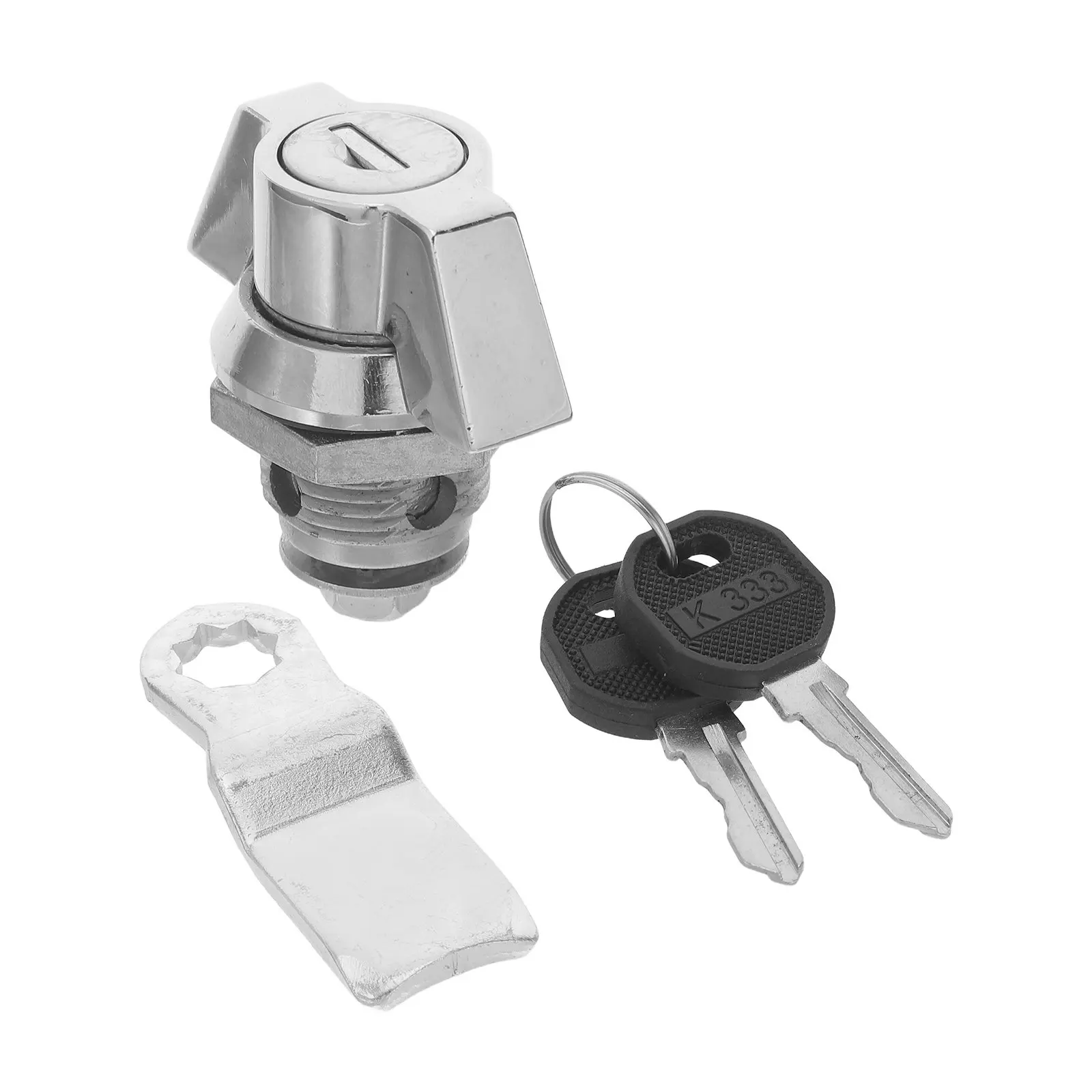 1Set Cabinet Lock T-Handle Zinc Alloy 20x22mm Cutout 90 Degree Rotation for Rv Truck Storage Drawer Letterbox Camper Silver
