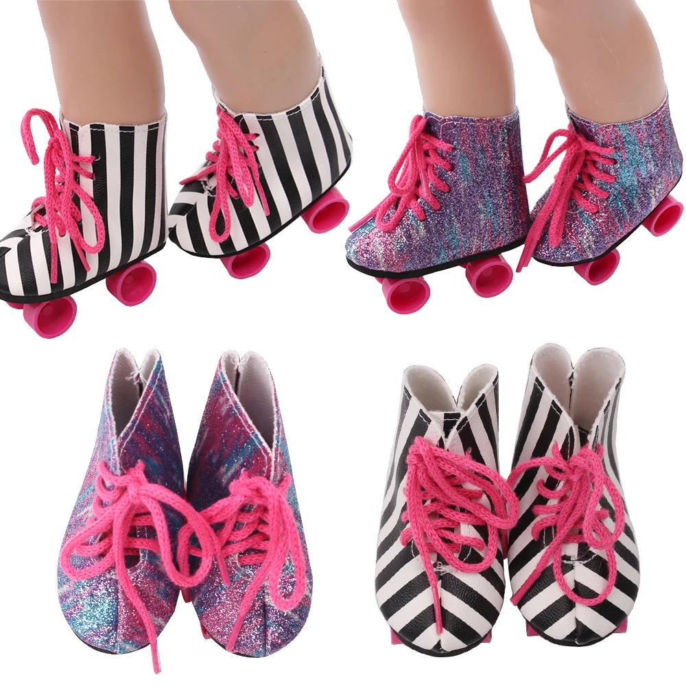 American 18 Inch Girl Doll Roller Skates Shoes Ours & Generation Children Toys Doll Accessories Shoes Dropshipping