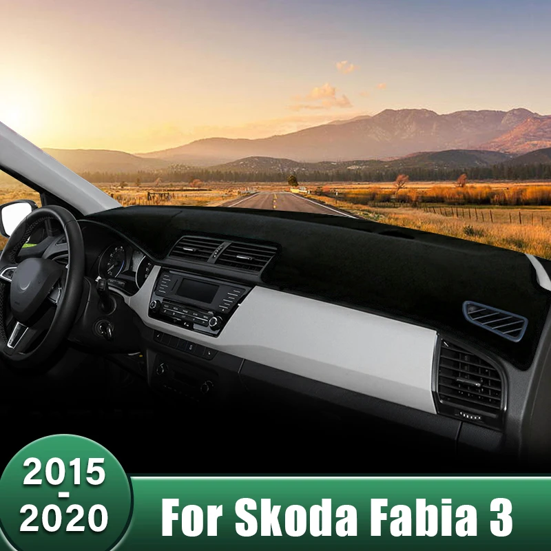 

Крышка приборной панели автомобиля, анти-УФ-ковры, избегайте легкой панели, аксессуары для приборной панели для Skoda Fabia 3 2015 2016 2017 2018 2019 2020