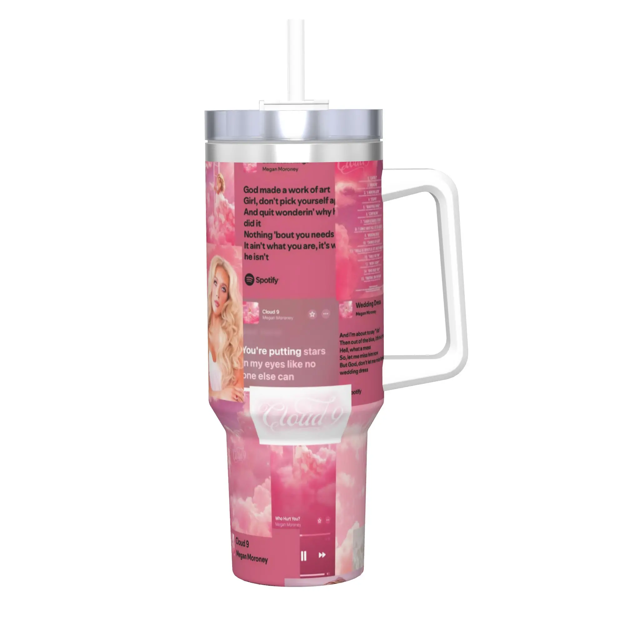Megan Moroney Singer  Tumbler With Straw  Stainless Steel Mug Double Wall Vacuum Insulated for Cold Or Hot 40oz