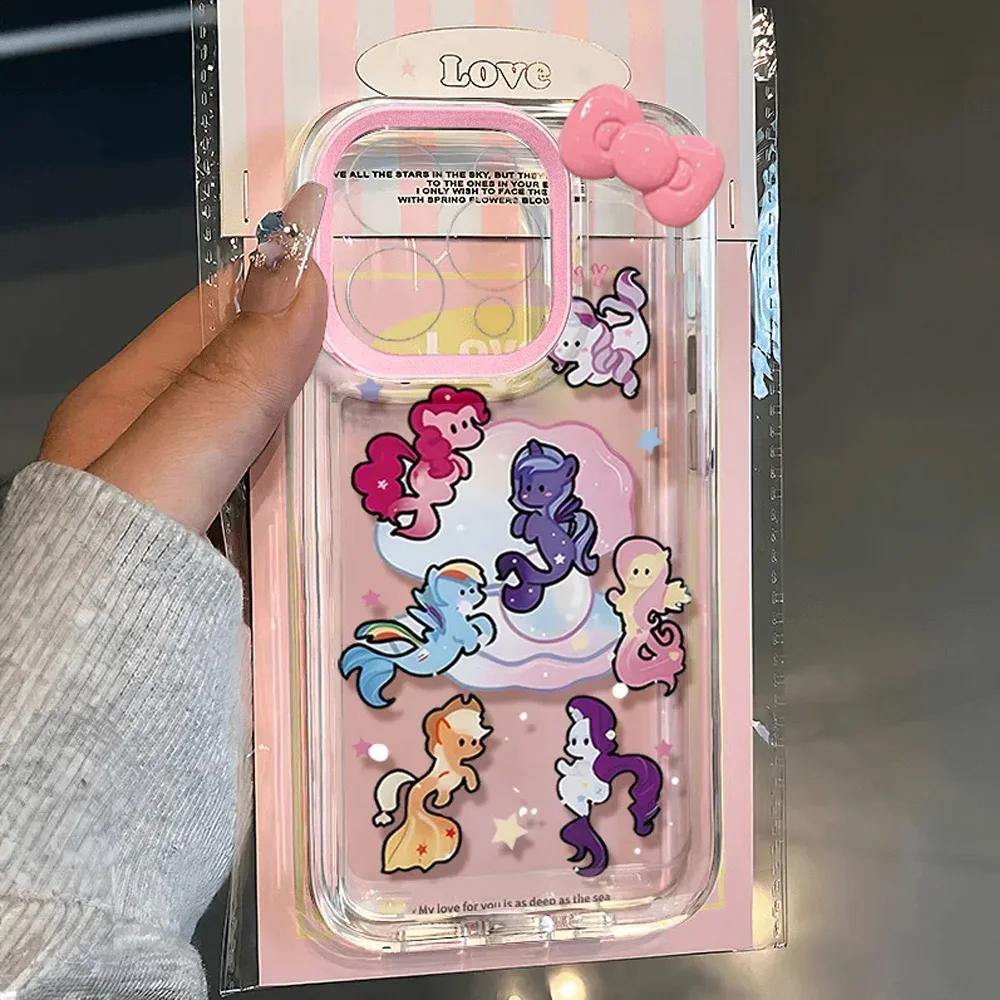 Cute My Little Pony Cartoon Creative Phone Case For iPhone 16 15 14 13 12 11 Pro Max XR XS MAX 7 8 Plus Y2K Friendship Cover