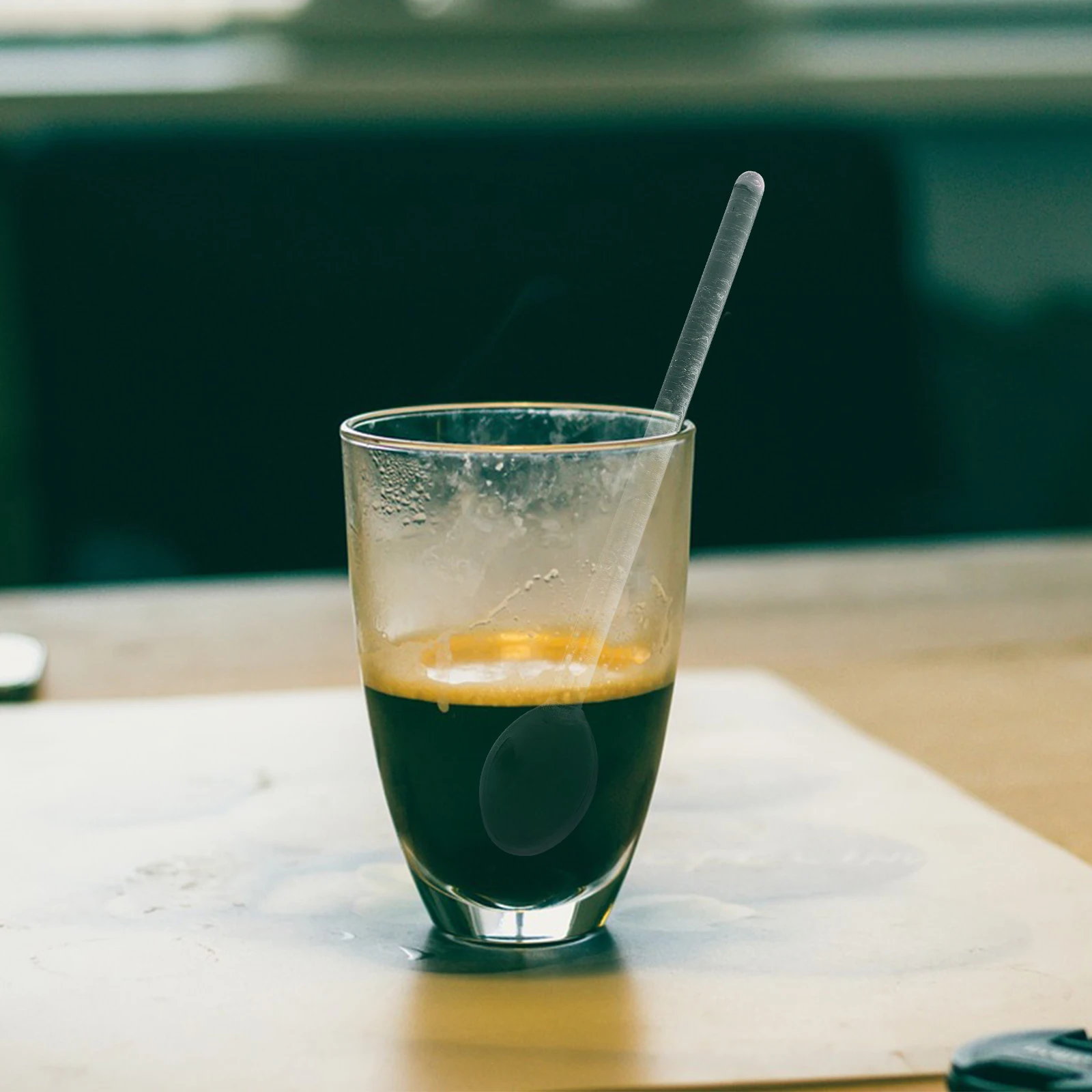 

4Pcs Clear Glass Spoons Long Handle Elegant Design Kitchen Coffee Dessert Stirring Scoop Multifunctional Home Bar