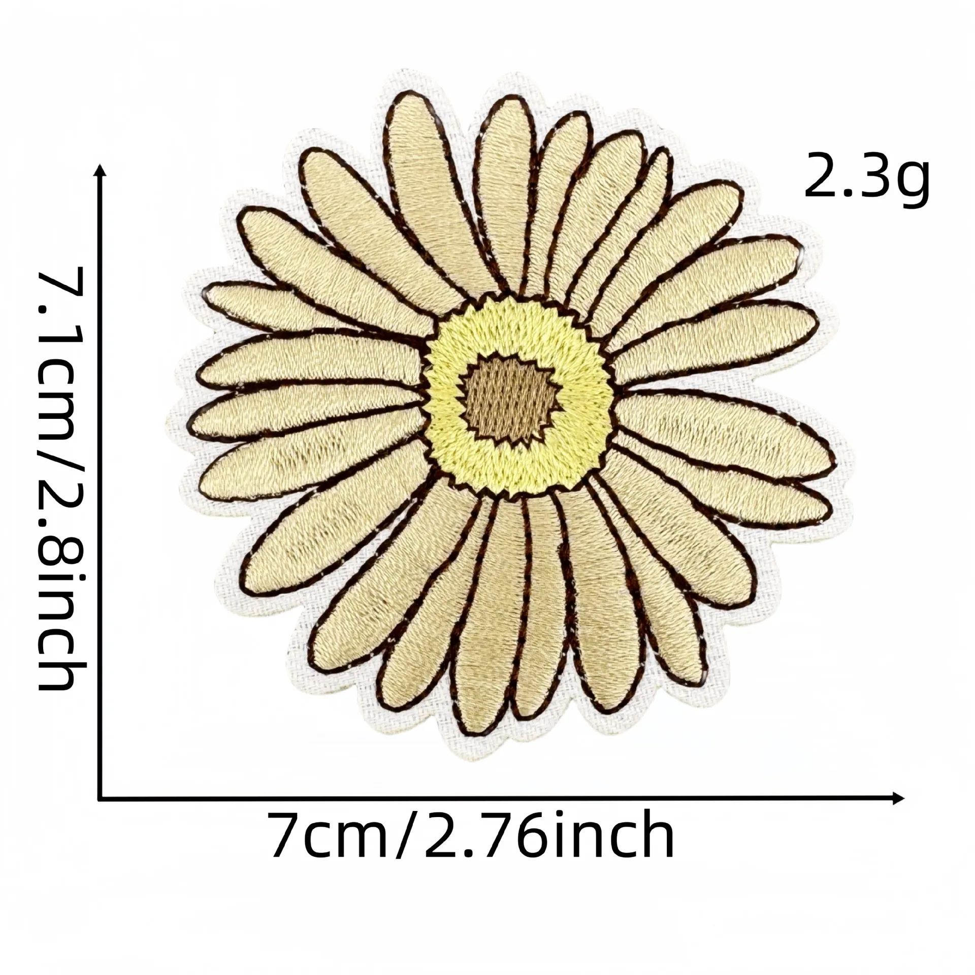10szt Beżowo-żółte naszywki Wa – Embroidery Yellow Flower recenzja i cena