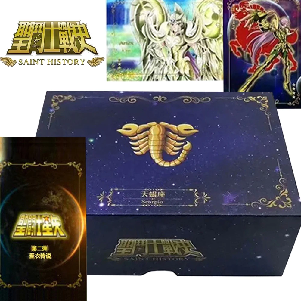 Genuine Saint Seiya Cards Series Peripheral Collection for Kid Anime Character Horizontal Colorful Flash Card Toys Hobbies Gifts