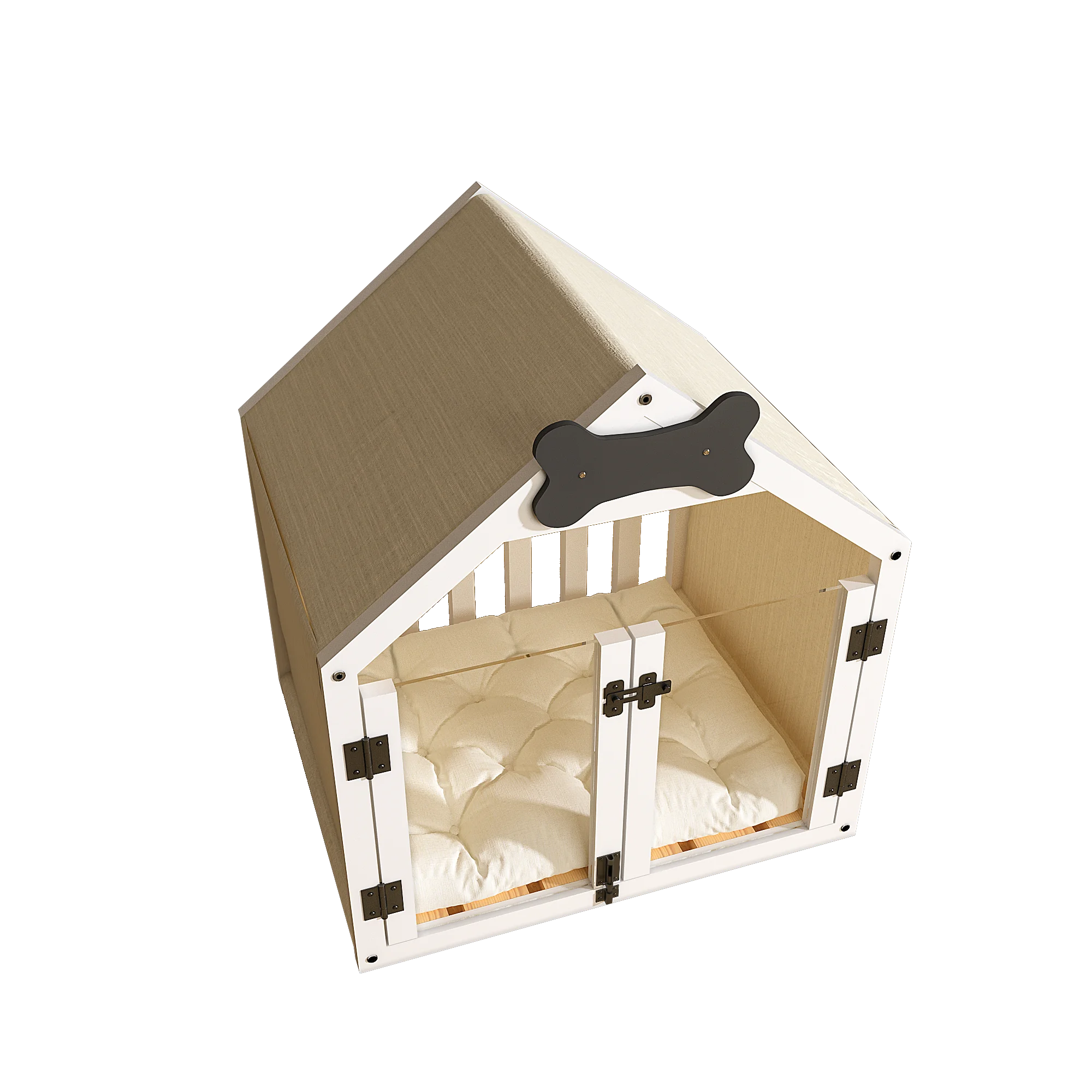 Solid wood kennel cage house indoor dog  small and medium-sized  universal all seasons detachable and washable  kennel pet