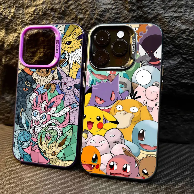 

Japanese Anime Pokemons Coque For Apple iPhone 17 Air 16e 16 14 15 13 11 Pro Max Plus 12 17 Pro Shockproof Case Soft Phone Cover