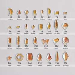 wholesale Transparent Auror style Flat Back Nail Rhinestone  Special Shaped Crystals Nail Art Stones 3D Personalized Decoration