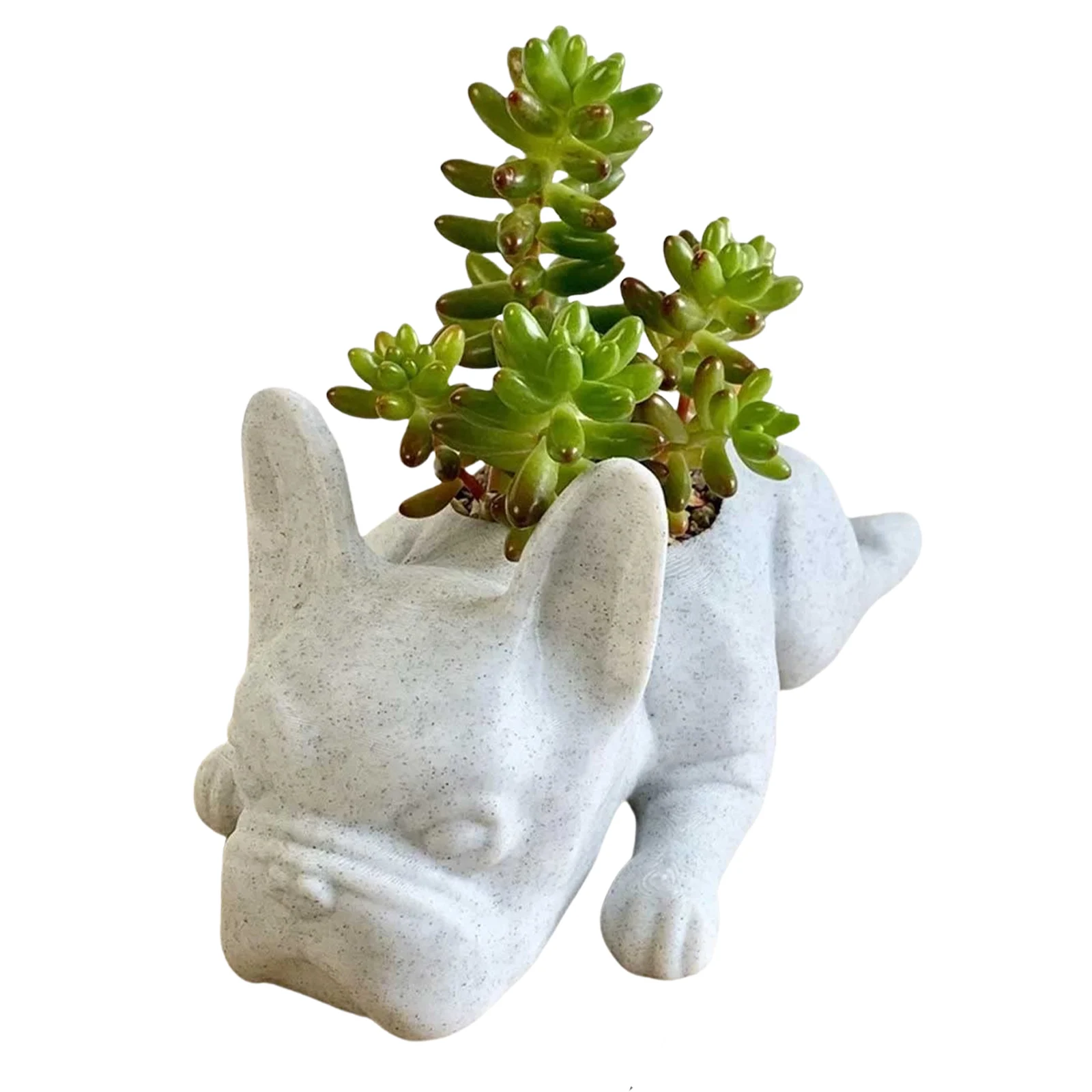 

Mini Dog Flowerpot Ornaments French Bulldog Plant Planter Waterproof Handicraft Christmas Gift Gardening Decor