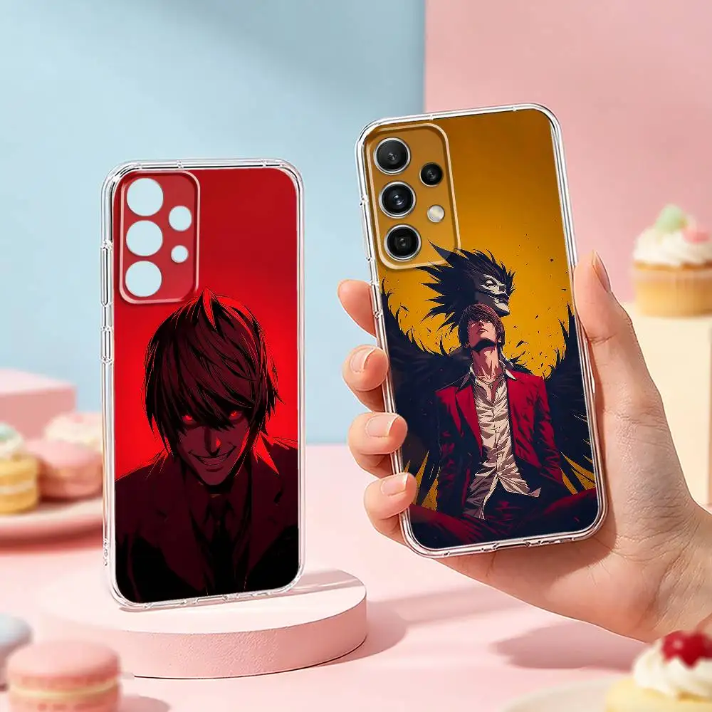 D-Death Note L-Light Yagami phone Case For Samsung S25,24,21,22,23,30,Ultra,20,Plus,Fe,Lite,Note Transparent Cover