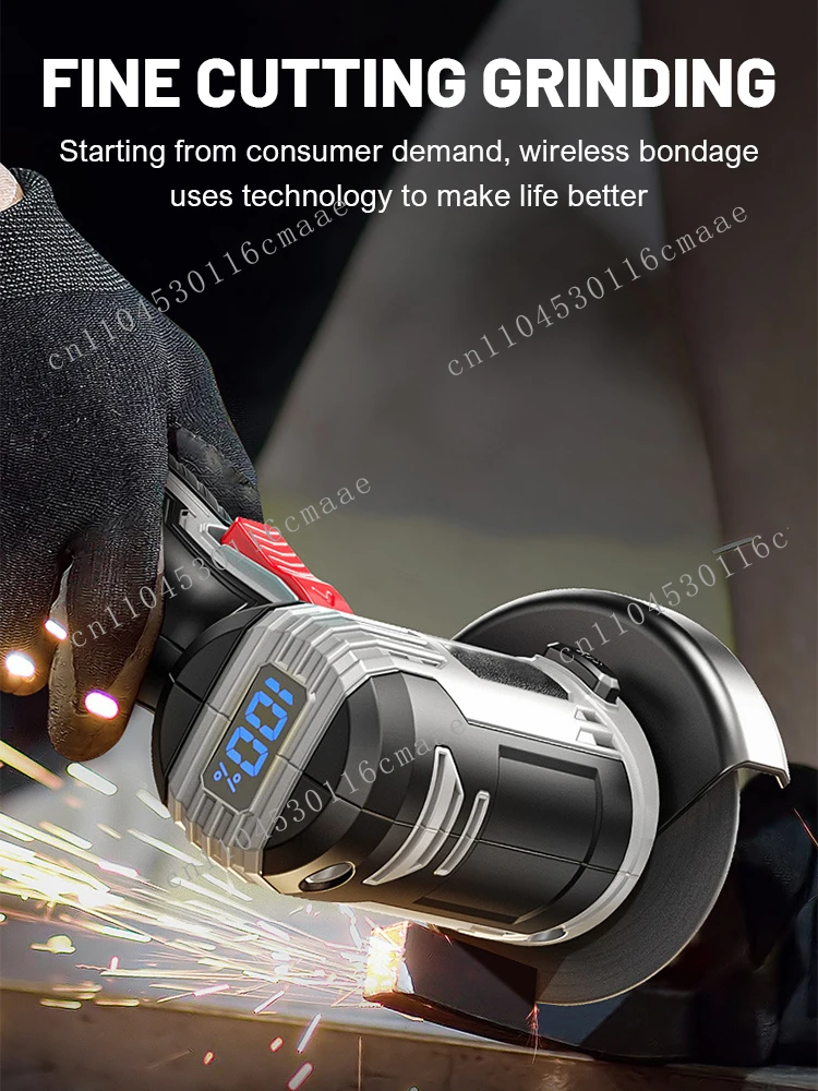Portable 16.8V Mini Angle Grinder with Large Capacity for Polishing Grinding and Cutting Power Tool Powered By Lithium Battery