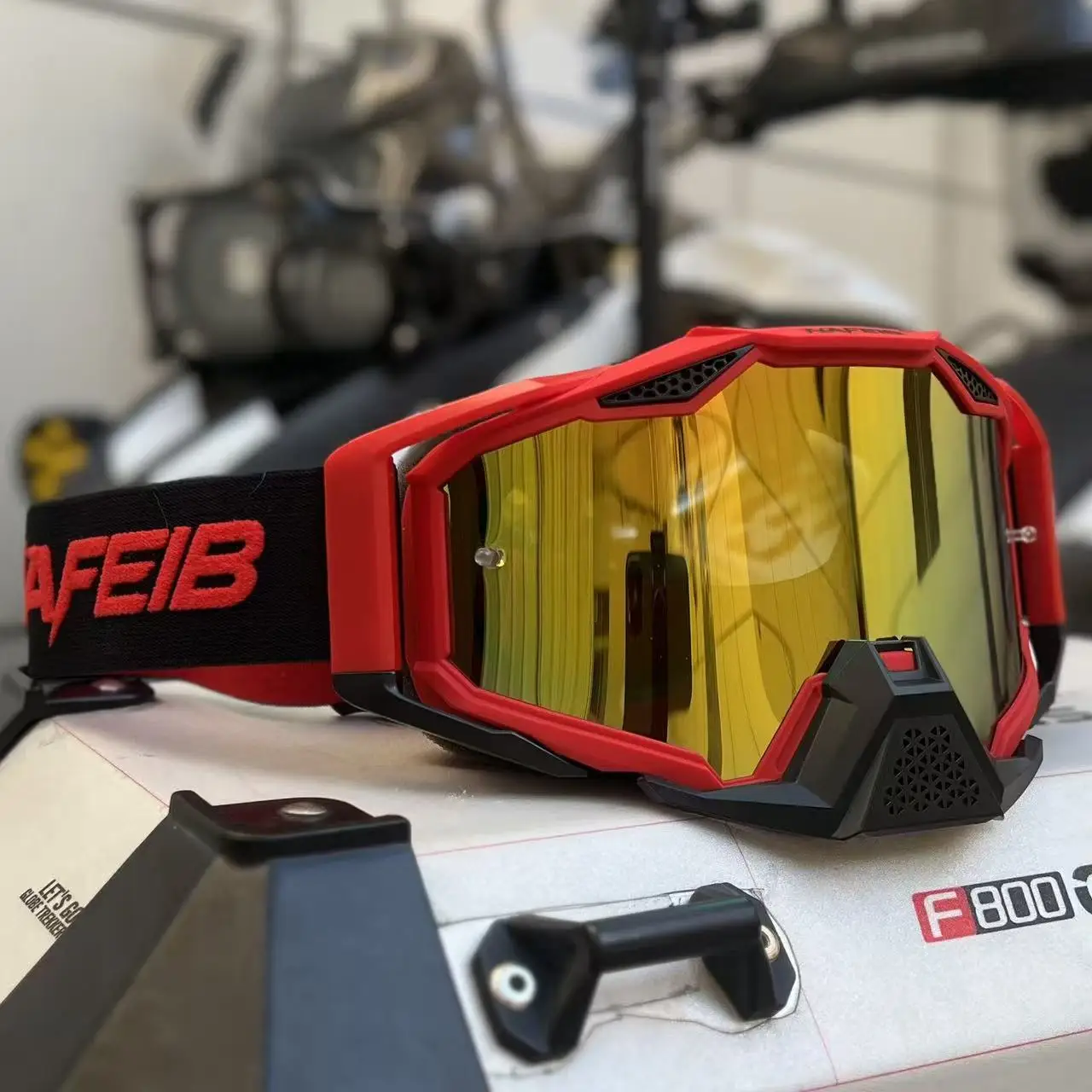 Motorcycle Glasses with Windproof Lens for Motocross, Dirt Bike, ATV, Ski, Sunglasses & Outdoor Cycling