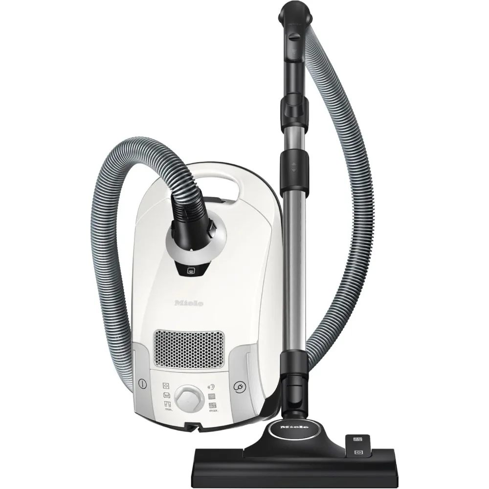 

Compact C1 Pure Bagged Canister Vacuum with High Suction Power Designed for Hard Floors and Low-Pile Carpet, Lotus White