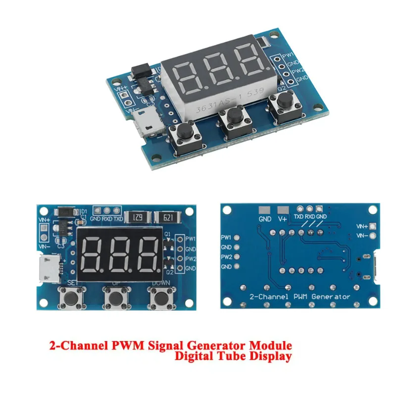 1Hz-150Khz Signal Generator PWM Board Module Pulse Frequency Duty Cycle Adjustable Module LCD Display 3.3V-30V 1Hz - 150Khz