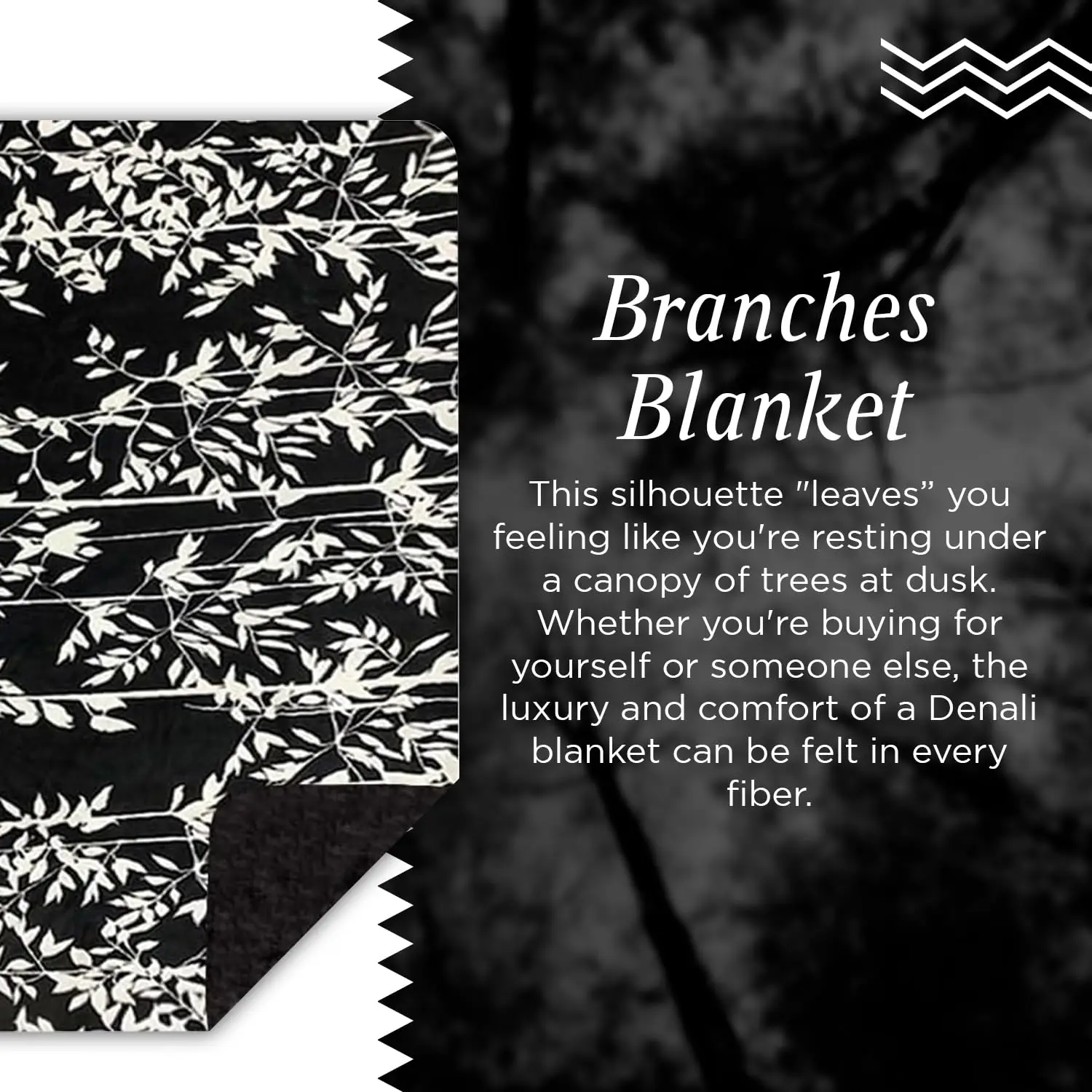 Ultimate Comfort Rustic Throw Blanket - Lightweight Microplush with Branches Design, (60x70)