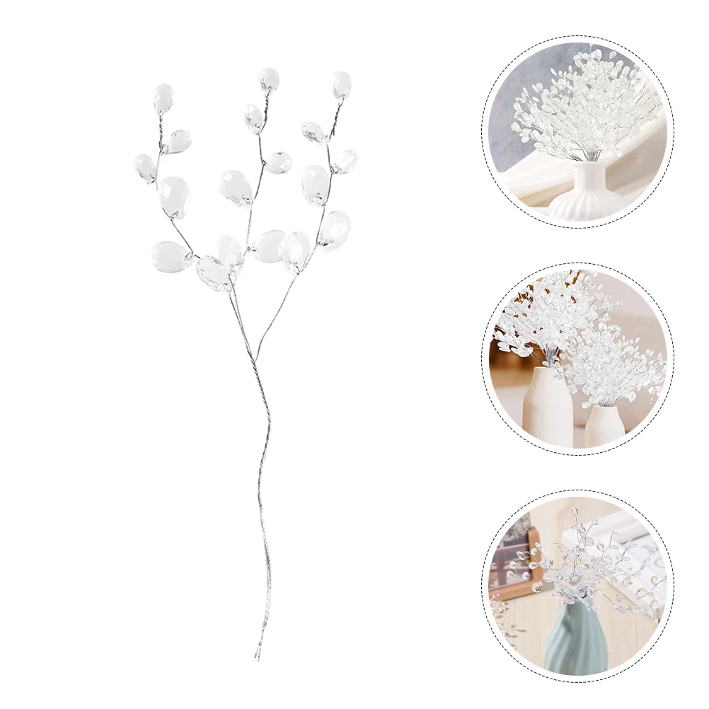 

100pcs Simulated Flower Branches Water Drop Fake Flowers For Decoration Wedding Centerpieces Bulk Artificial Bouquet Kitchen
