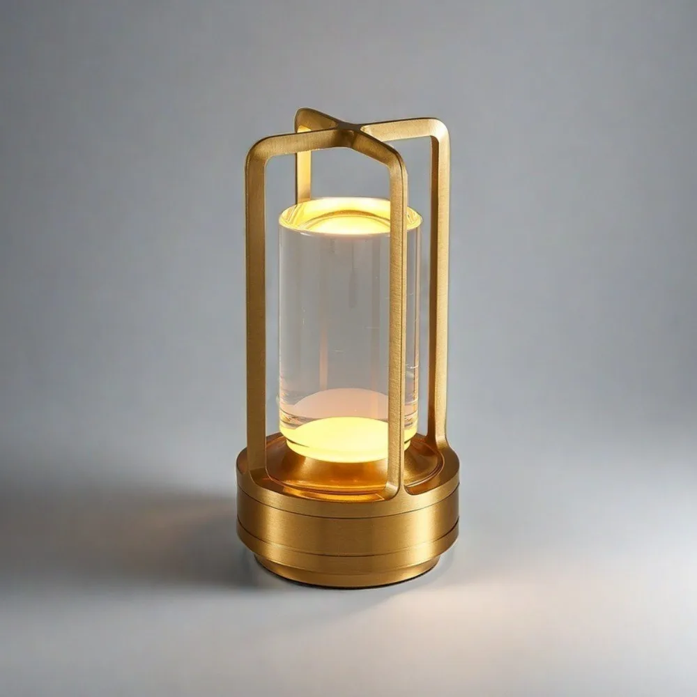 Simple LED Light Table Lamp USB Rechargeable Touch Dimmable Camping Light Decorative Cordless Touch Night Lamp Home Decoration