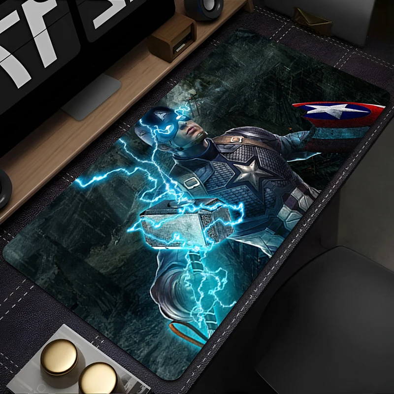 Mouse Pad Extended M-marvel Gaming Mousepad Dengan Tepi Jahitan Alas Meja Anti Selip Alas Keyboard Komputer Lembut Untuk Laptop