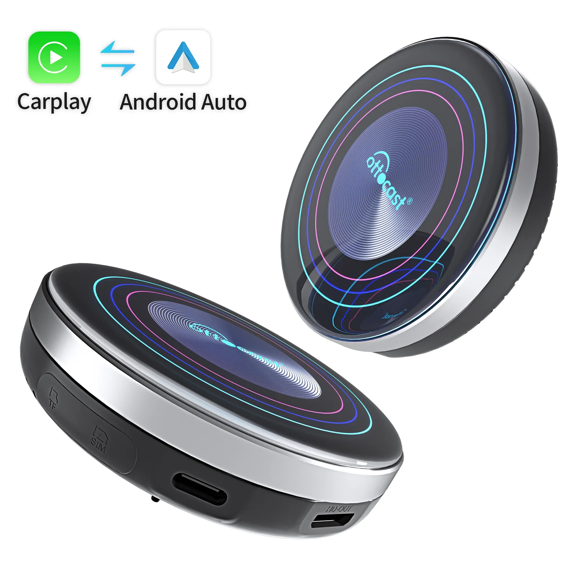 Ottocast New AiBox Carplay Smart Ai Android Box Car Wireless Carplay and Android Auto for Bw Cars Media Plug and Play