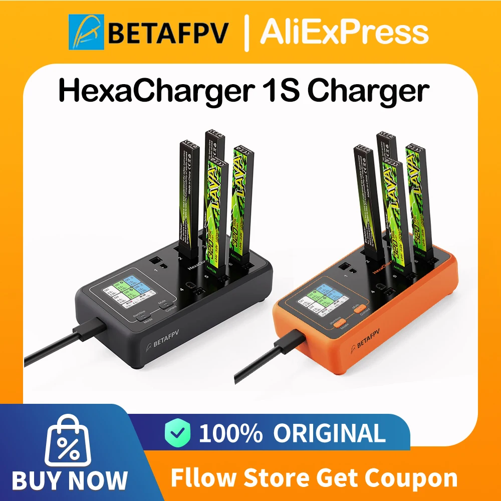 betafpv-新型-hexacharger-1s-充電器-24w-78w-lipoバッテリー充電器-6ポート-bt20-ph20対応-fpv-tiny-whoop-ドローン-lava-ii-1sバッテリー用