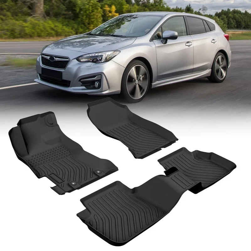 

US Car Floor Mats for2015-2019 Subaru Legacy Black All-Weather TPE Rubber Liner 3pc