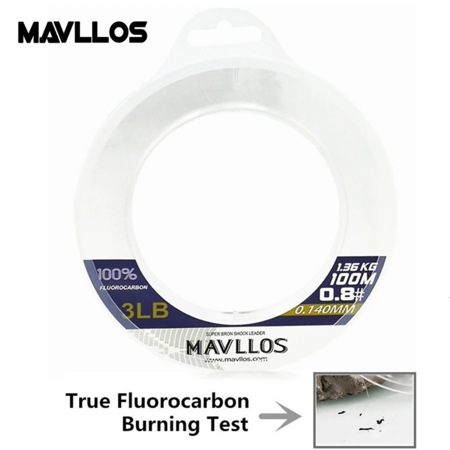 Mavllos Darcy Wear-resistant Carbon Line, 50M 100M 3-32lbs Japan Orignal Monofilament Fast Sinking Leader Carbon Fishing Line