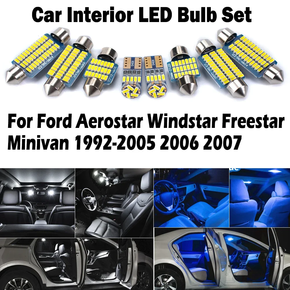 Canbus LED Interior mapa cúpula parasol Kit de luz para Ford Aerostar Windstar Freestar Minivan 1992-2006 2007 bombilla de cortesía de coche