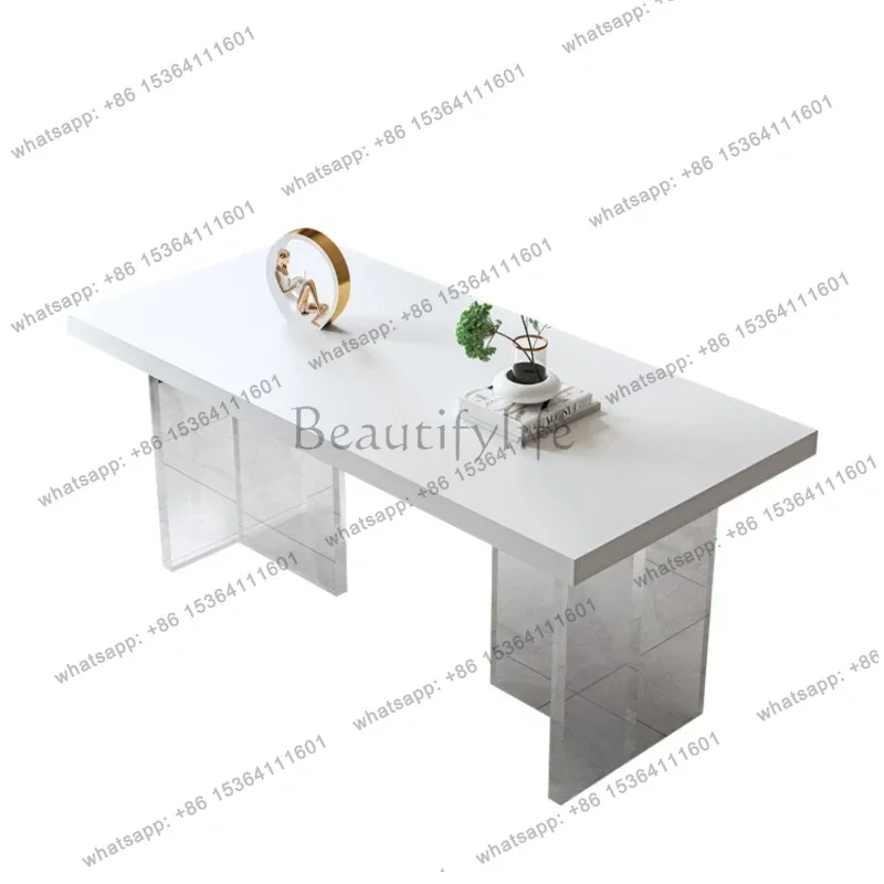 Best Sellers Wabi-sabi Style Office Desks Floating Island Table Designer White Office Desks Solid Wood Furniture Mesa De Trabalh