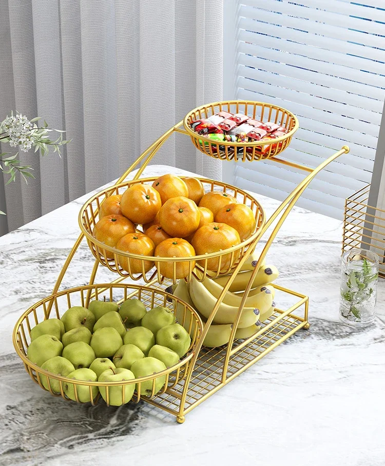 Candy and snack placement, plate, table, shelf, basket