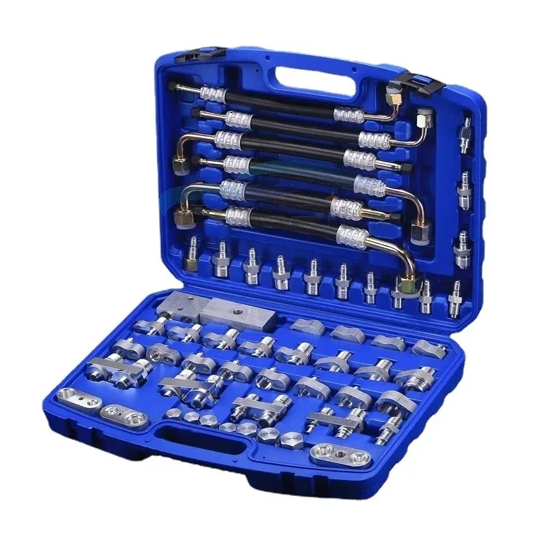 Detector de fugas de coche, herramienta de reparación de automóviles, excavadora de vehículos, aire acondicionado, condensador, 56 piezas