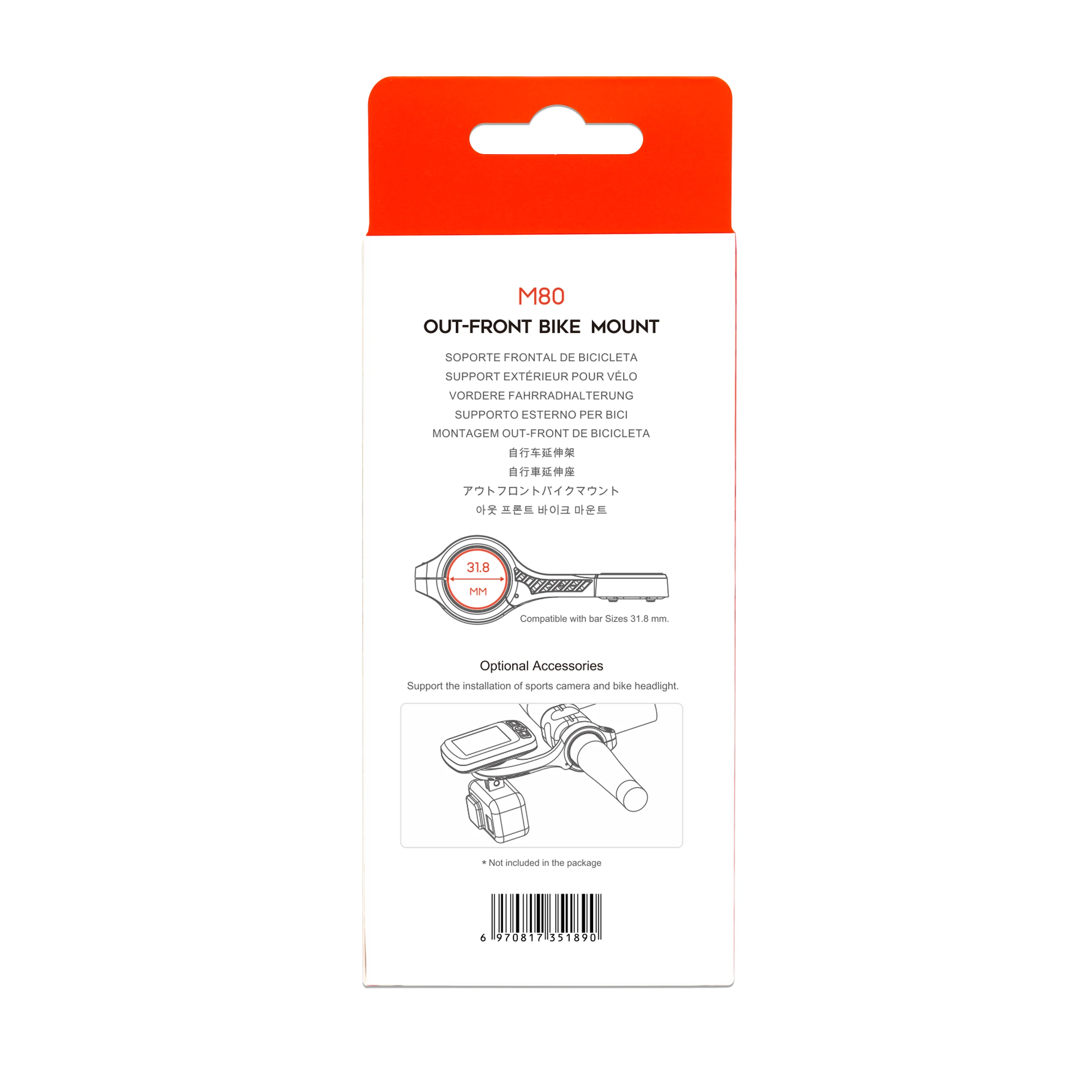 IGPSPORT M80 Original Lenker Erweiterte Halterung Fahrrad Scheinwerfer Halterung Bar Radfahren Computer Für Garmin Edge IGS630 Bsc300 BSC200 – Detail 5