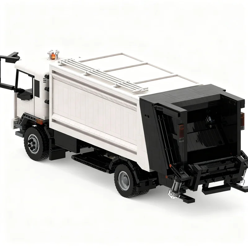 3523pcs MOC Rear Loader Garbage Truck Technical Model Building Blocks Construction Christmas Gifts Toys Assemble Collection