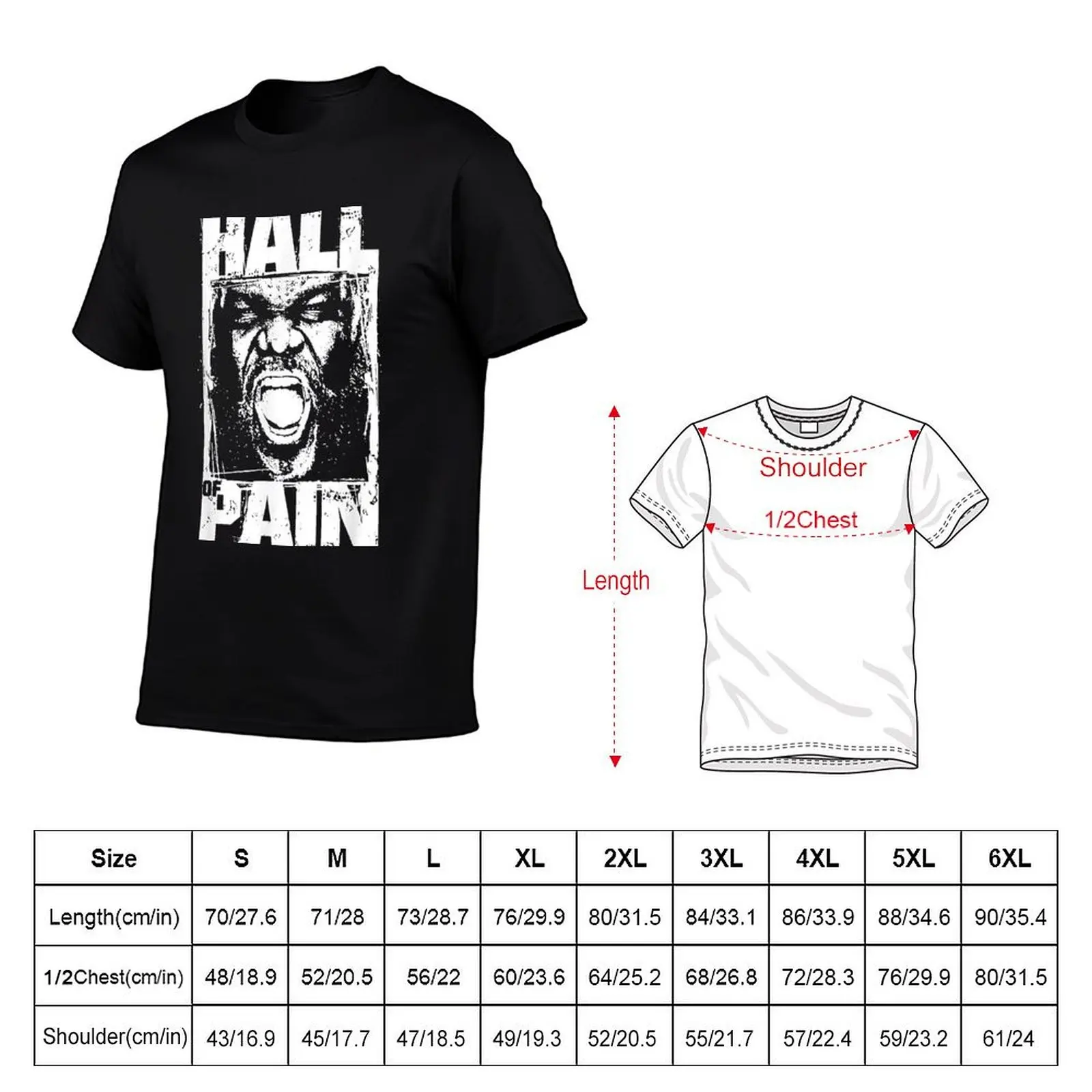 Mark Henry Hall of Pain T-Shirt Novelty Print Casual Tee Shirt