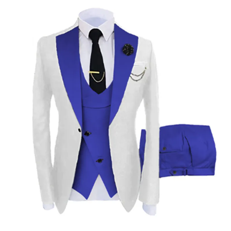 

Customized Men's Suit Notch Lapel Groom Tuxedos Jacket Blazers Halloween Costume Elegant For Luxury Man Suit's For Wedding 5117