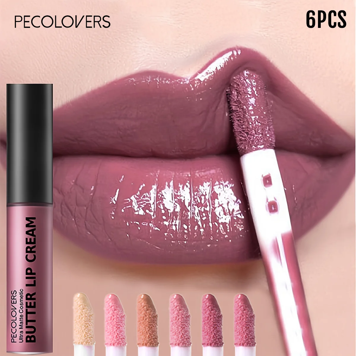 Aliexpress 6PCS/SET Butter Lip Cream Gloss, Glossy, Silky, Hydrating, High Shine Finish, Rich Color, Lightweight Non Sticky, 6 Assorted Daily Nude Shades, Smooth Applicator Wand, Long Wear Liquid Lip Makeup Kit for Daily Casual Lip Styling & Makeup Beginners - Aliexpress Deal