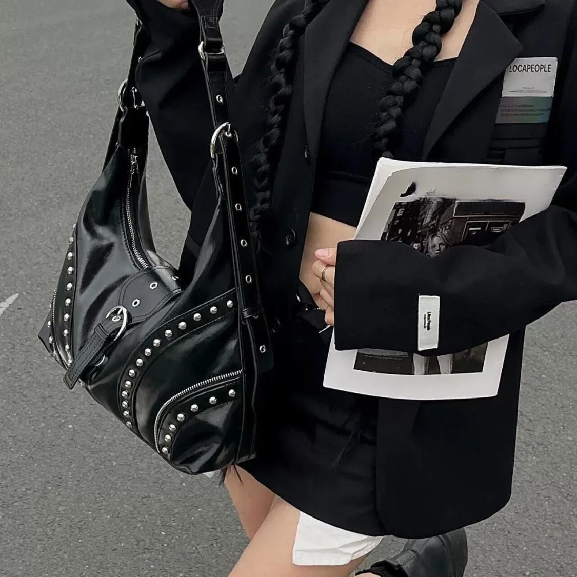 CGCBAG Vintage Designers y2k Tote Bags For Women Casual Lage Capacity Female Crossbody Shoulder Bag Quality PU Leather Handbags