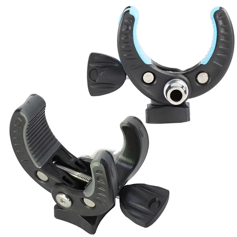 Self-Lock Adapter for Reciprocating Linear Actuator Vac-U-Lock Connector Clip 4.6cm diameter black blue