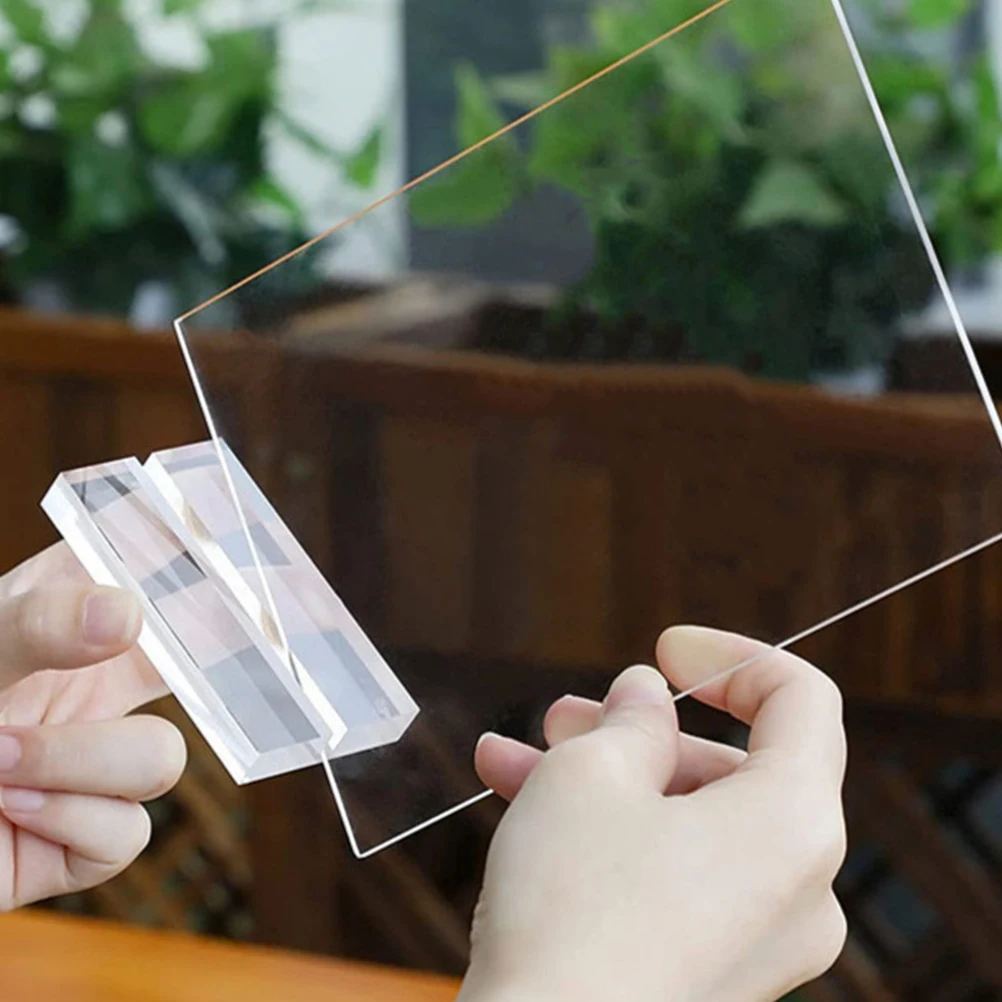 

5pcs Transparent Card Slot Clip Acrylic Stand Clear Display Holders For Signs Retail Trade Shows Placecard