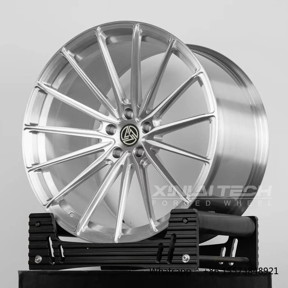 Custom Monoblock Forged Wheels 19-20 Inch Brushed Silver Twin Split Spoke Rims 5x112 Fit for  A4 A5 S4 S5 B9