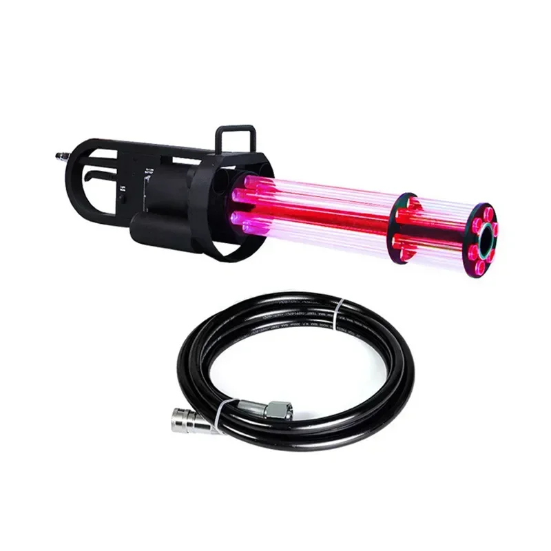 TOPFLASHSTAR Nightclub Jet Machine Stage Effect Hold Hand Dj Fog Cannon Rotation Spinning Led Co2 Gun