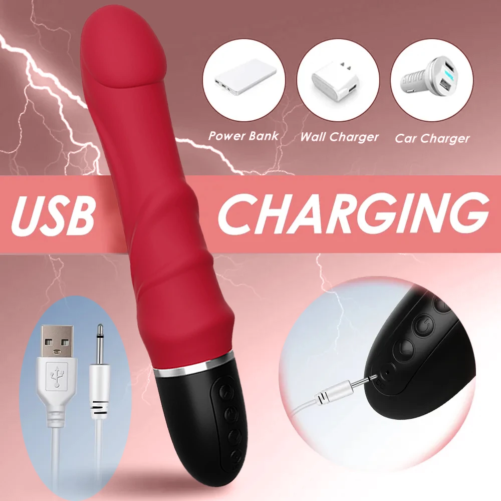 10 Modes Vibrator Soft Silicone Dildo Realistic Penis Strong Motor G-spot Clitoral Stimulator Female Masturbator Adult Sex Toys