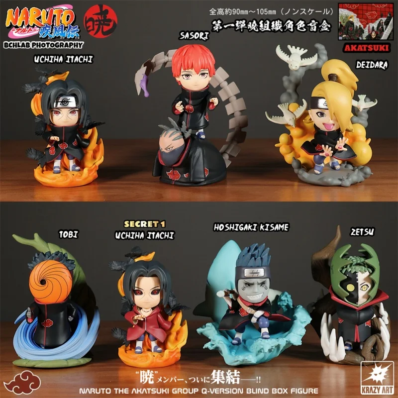 

Новинка в наличии, натуральная Роль Наруто Акацуки Итачи Обито Учиха Пеин, слепая коробка, фигурка, орнамент, анимация, периферийные устройства, подарок