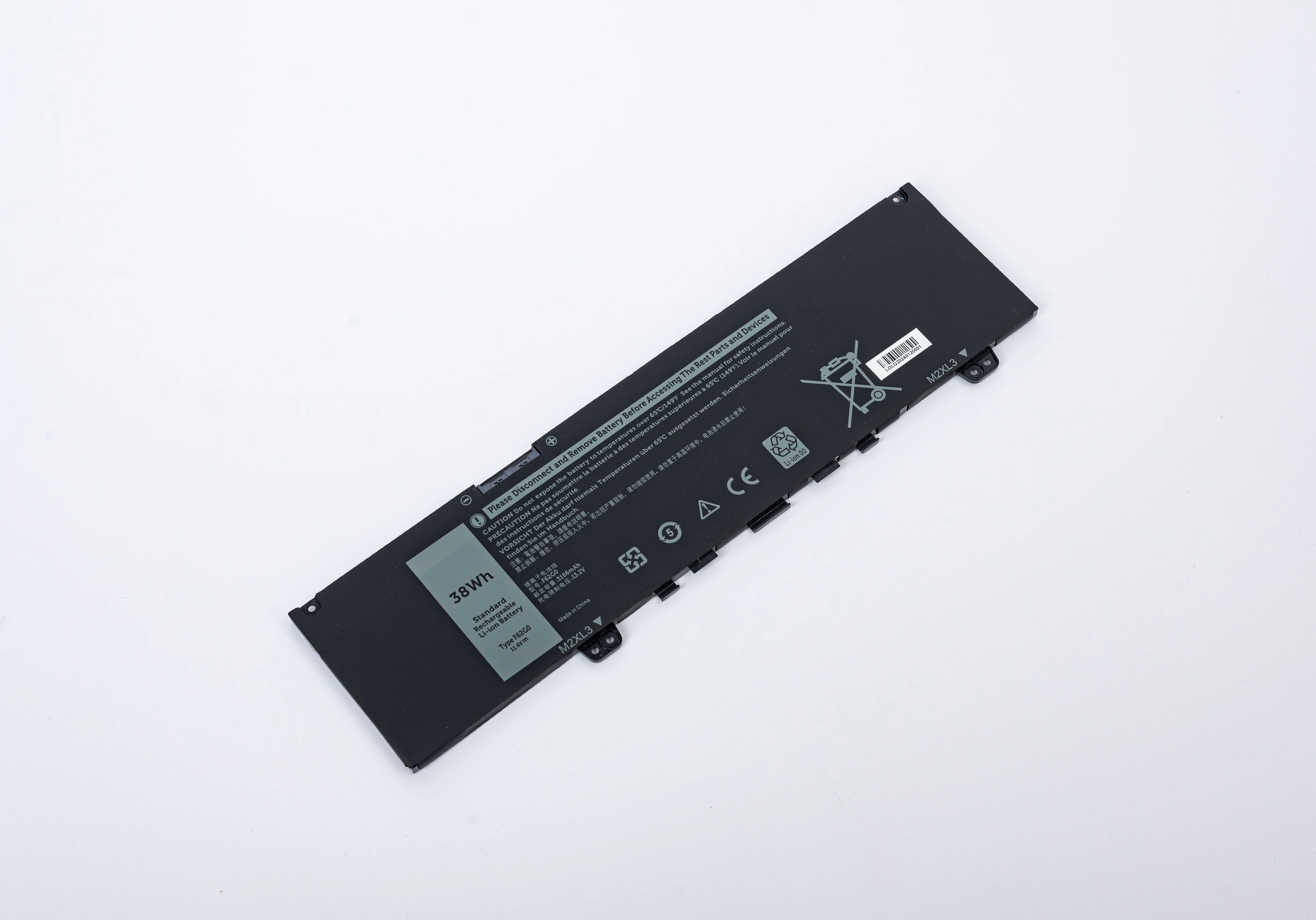 New F62G0 Laptop Battery For DELL Inspiron 13 7386 2-in-1 5370 7370 7380 7373 Vostro 5370 RPJC3 P91G P83G P87G 11.4V 38WH