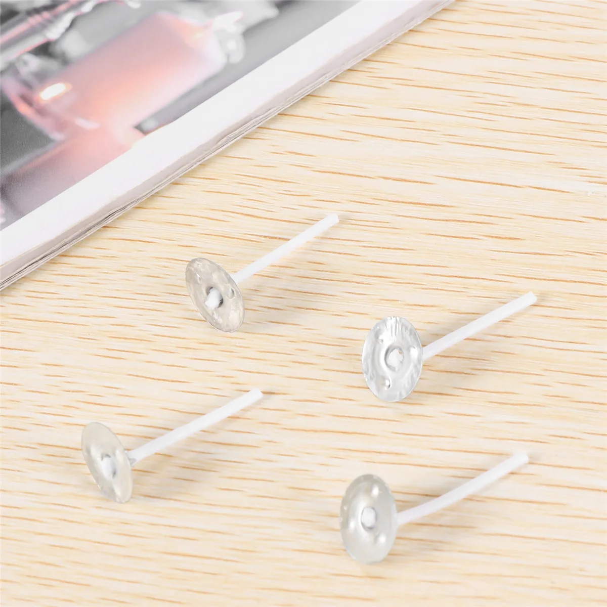 High-end 1000Pcs/Lot Candle Wicks 1 Inch Low Smoke Candle Wick with Metal Tabs Tea Light Wicks for Candle Making