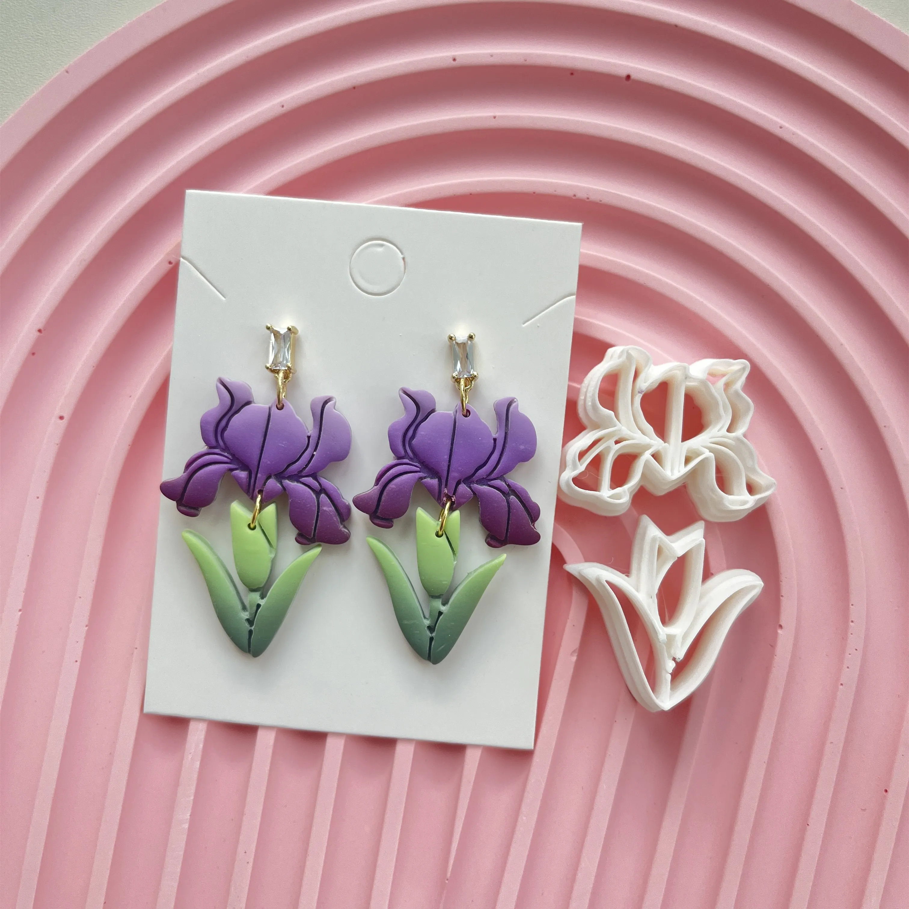 Vintage Exotic Vibe Floral Shapes Eardrop Earrings Polymer Clay Molds Clay Cutting Molds For DIY Handmade Jewelry Necklace Gifts