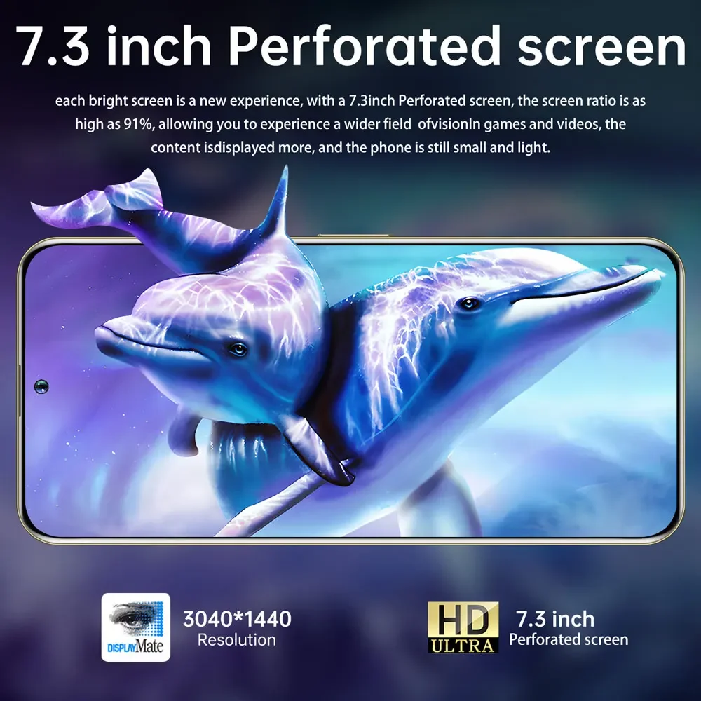 New S24 Ultra 7.3HD 4G 5G Original Smartphone Snapdragon 8 Gen 3 Cell Phone Android 14 Smart Mobile Phones 7800mAh Cellphones