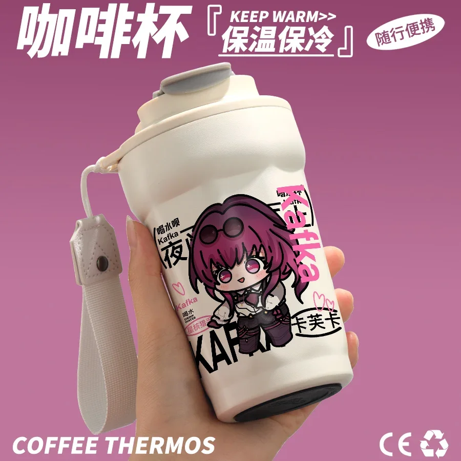 

Anime Honkai: Star Rail Cosplay Heat Preservation Cup Creativity Insulated Mug Cartoon Thermos Water Glass Birthday Xmas Gift