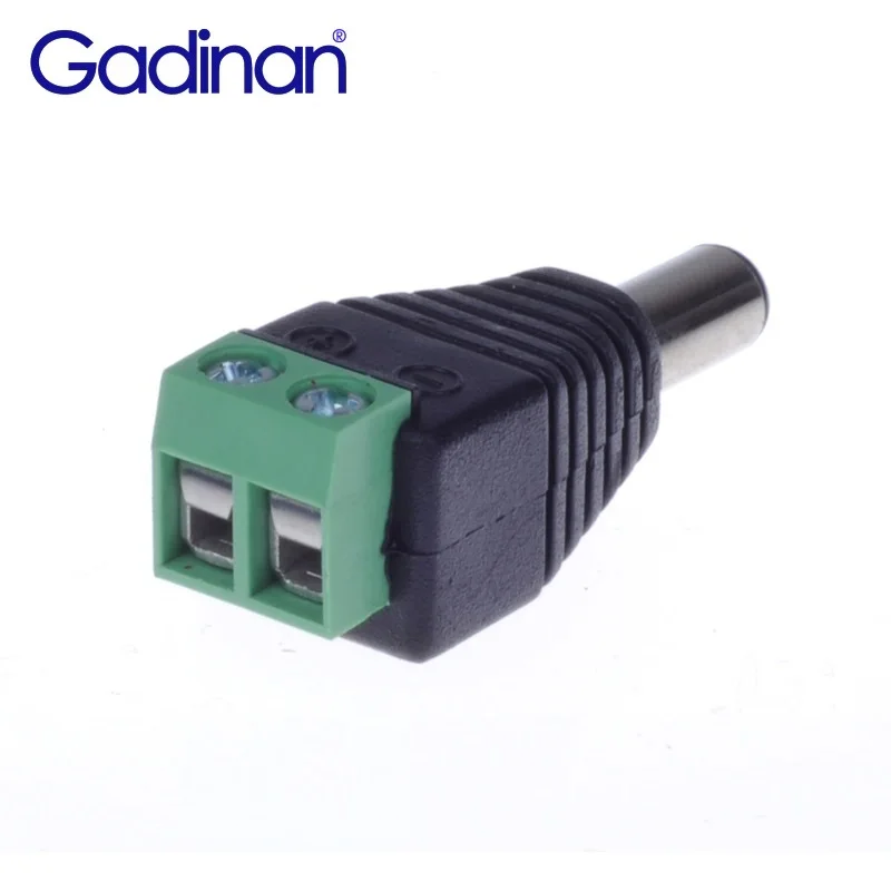 

Gadinan CCTV UTP Cable Power Plug DC/AC 2/Camera Adapter Cable Video DC Connector 5.5/2.1mm Balun Connector