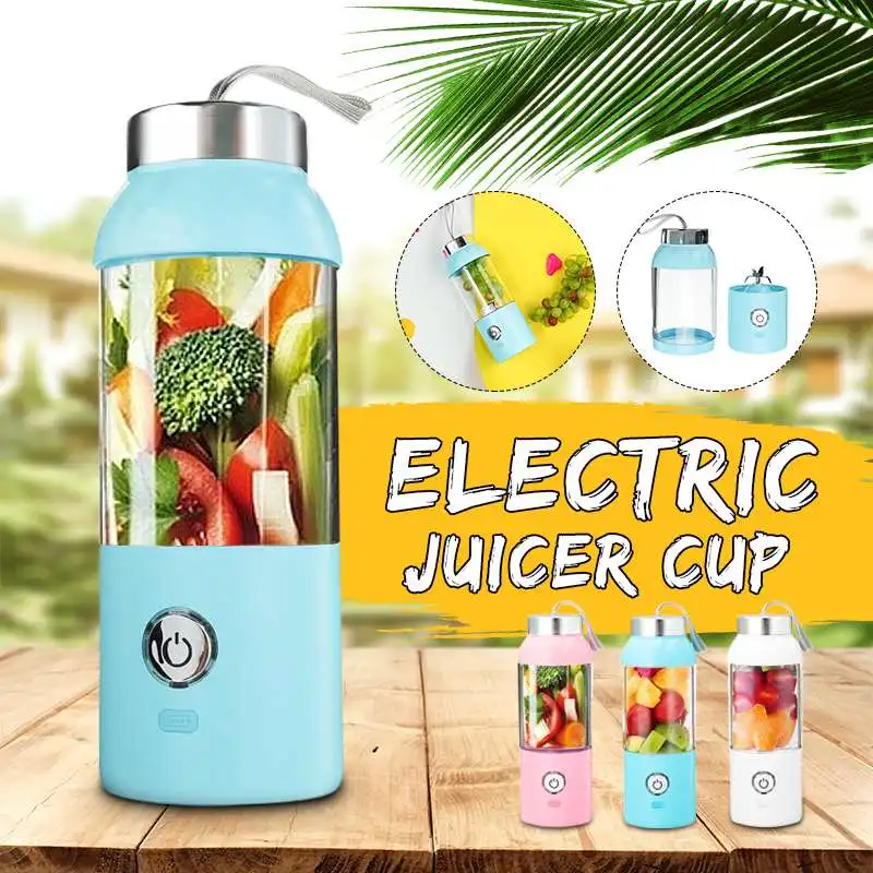 Electric Portable 550ML Juicer Cup Blender Fruit Maker Shaker USB Rechargeable Juicers