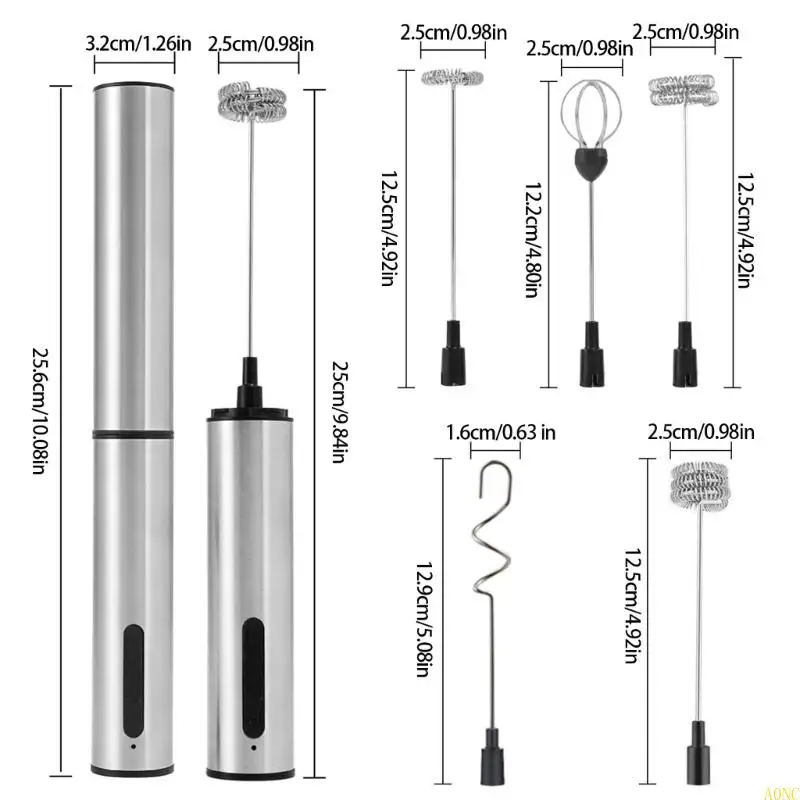 A0NC 주방 강력한 우유 개세 완드 지팡이 핸드 헬드 음료 믹서 전기 털음 거품