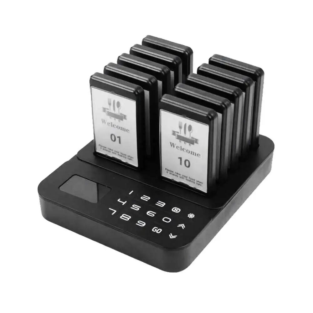 Elegant NEW Model Wireless Restaurant Pager System Customer Buzzer Guest Beeper for Food Truck Fast Food Store Cafe Bar